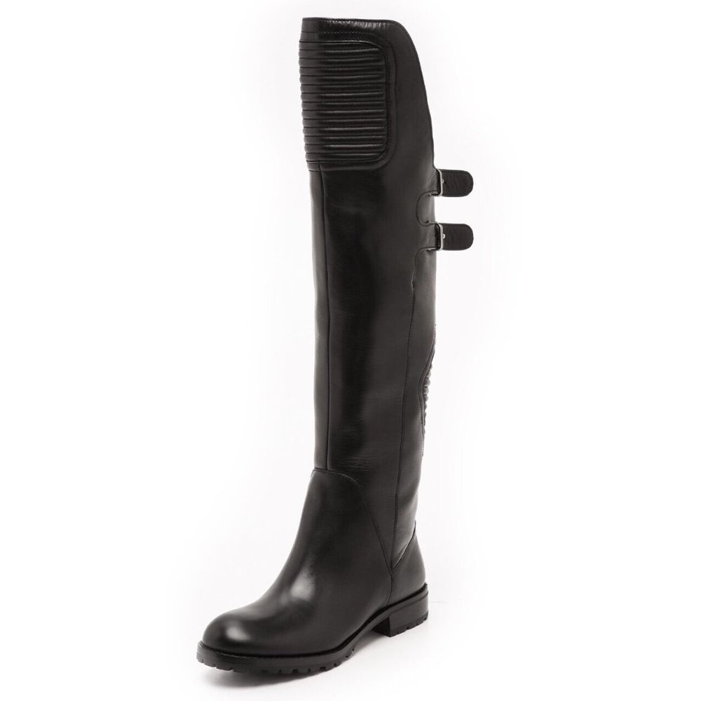 MARC JACOBS Easy Rider Flat Boot in Black Leather EU36.5 US6 RRP$598